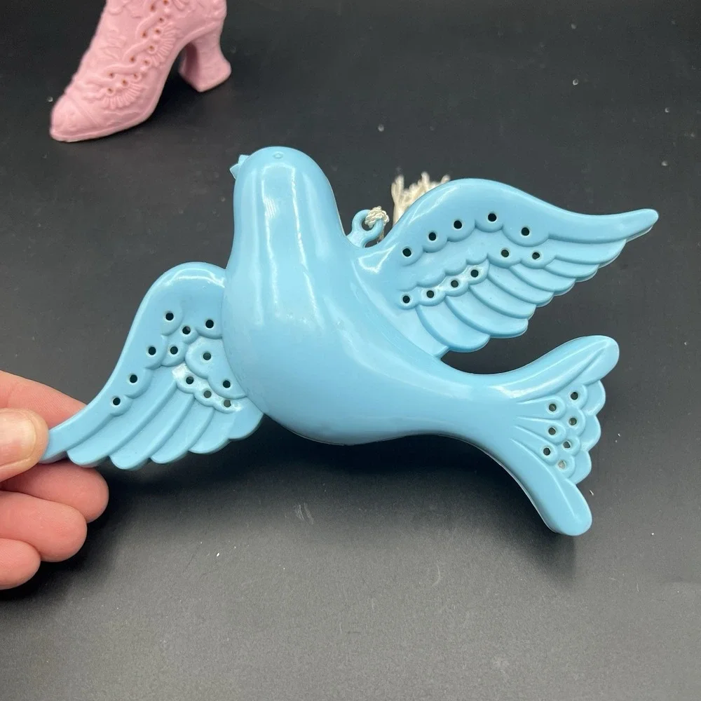 3 Avon Closet Pomander Potpourri FRILLY BOOT, Blue Bird Bag with Cherubs 70s VTG